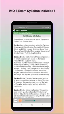 IMO 5 Maths Olympiad android App screenshot 2